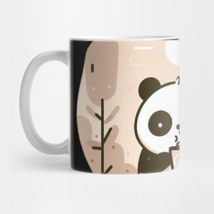 Panda’s Day Out - little cute panda addicted to little black coffee with milk Mug